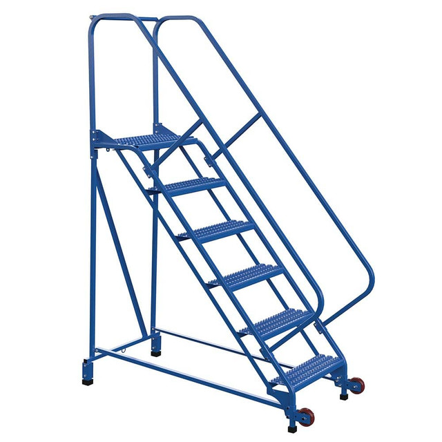 Vestil LAD-TRN-50-6-G 6-Step Steel Step Ladder: Type IA, 90" High