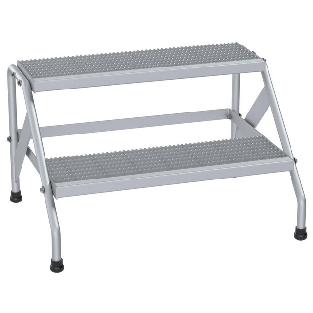 Vestil SSA-2W-KD 2-Step Aluminum Step Ladder: 20" High