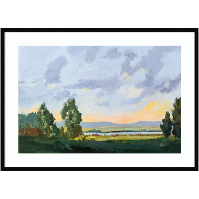 UNIEK INC. Amanti Art A42705538445  Evening Skies I by Pamela Munger Wood Framed Wall Art Print, 30inH x 41inW, Black