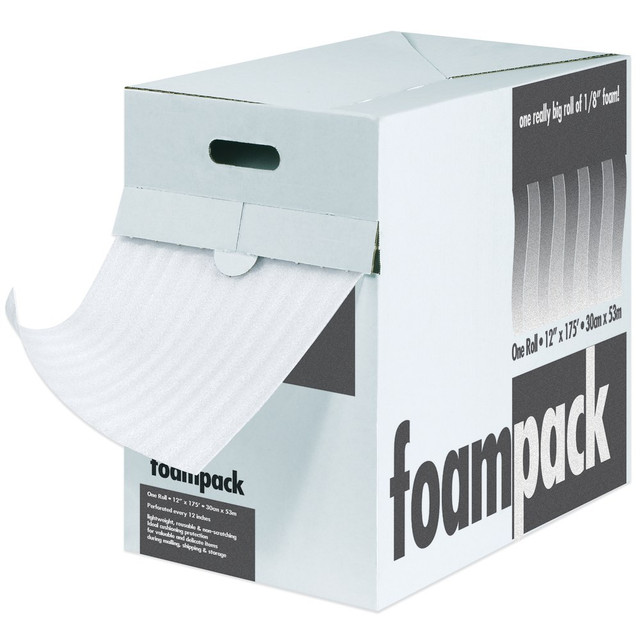 B O X MANAGEMENT, INC. No Brand FD1424 Foam Roll Dispenser Pack, 1/4in x 24in x 85ft, Perf At 12in