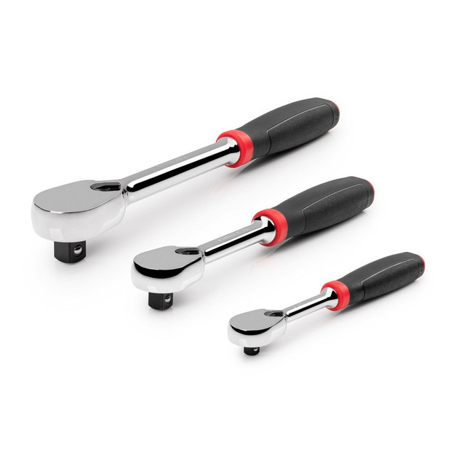 Tekton SRH91002 3-pc. Comfort Grip Ratchet Set (1/4, 3/8, 1/2 in.)