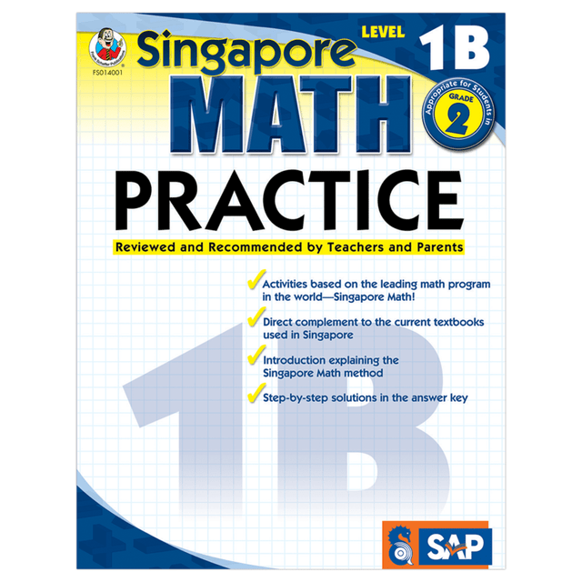 CARSON-DELLOSA PUBLISHING LLC 0768240018 Carson-Dellosa Singapore Math Practice, Level 1B, Grade 2