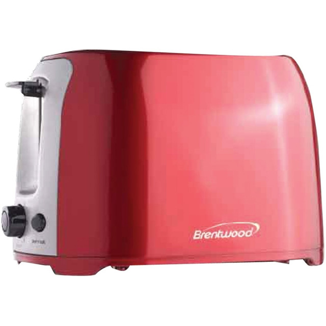 BRENTWOOD APPLIANCES , INC. Brentwood TS-292R  2 Slice Cool Touch Toaster ; Red and Stainless Steel - 800 W - Toast, Reheat, Browning - Red, Stainless Steel