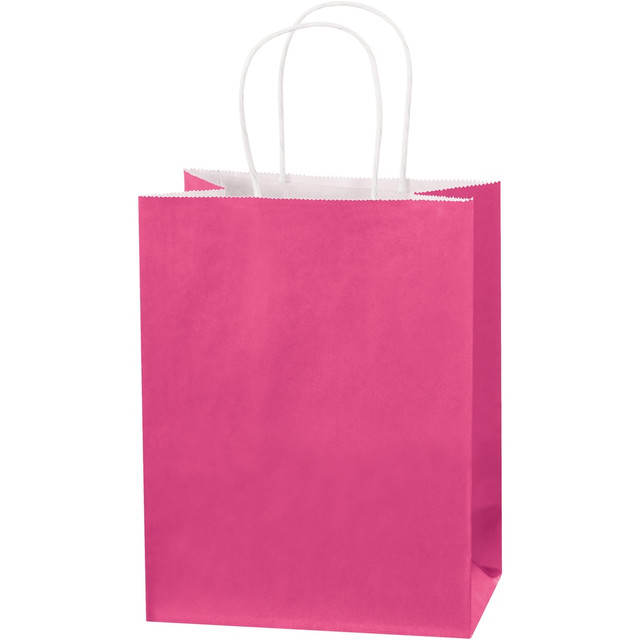 B O X MANAGEMENT, INC. Partners Brand BGS103CE  Tinted Paper Shopping Bags, 10 1/4inH x 8inW x 4 1/2inD, Cerise, Case Of 250