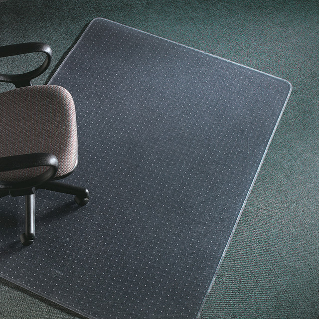 DEFLECT-O CORPORATION CM17743 Deflecto Execumat Heavy-Duty Vinyl Chair Mat For High-Pile Carpets, 60in x 60in, Clear