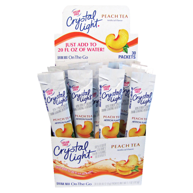 KRAFT HEINZ FOODS COMPANY Crystal Light 79730  On The Go Mix Sticks, Peach Tea, Box Of 30 Packets