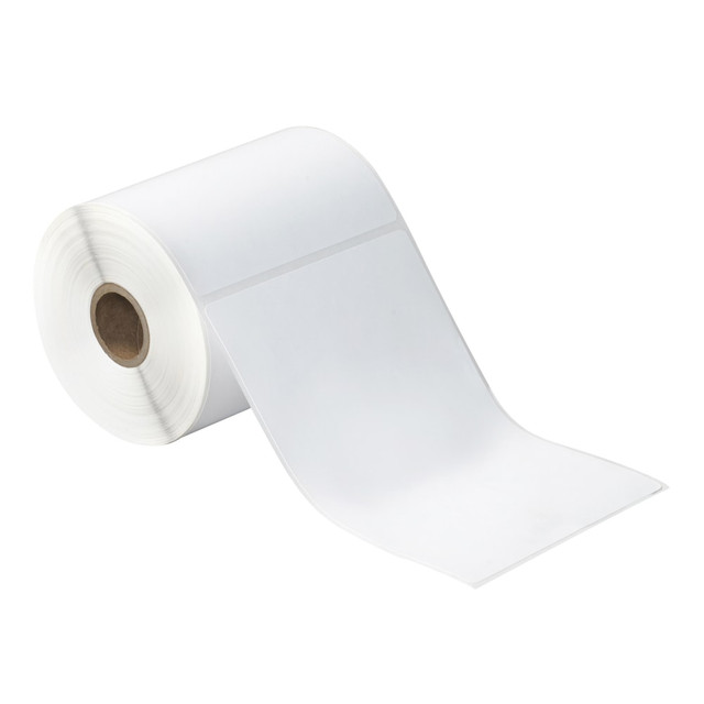 B O X MANAGEMENT, INC. THD114 Partners Brand Desktop Direct Thermal Transfer Labels, THD114, Rectangle, 4in x 6in, White, Pack Of 12 Rolls