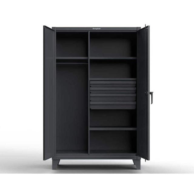 Strong Hold 56-W-244-4DB Storage Cabinets; Cabinet Type: Wardrobe ; Cabinet Material: Steel ; Width (Inch): 60in ; Depth (Inch): 24in ; Cabinet Door Style: Solid ; Height (Inch): 78in