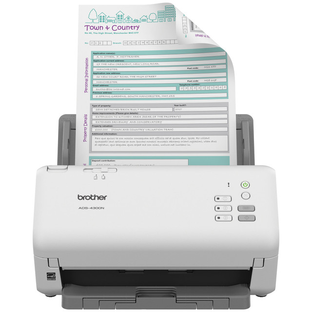 BROTHER INTL CORP ADS-4300N Brother ADS-4300N Professional Desktop Scanner