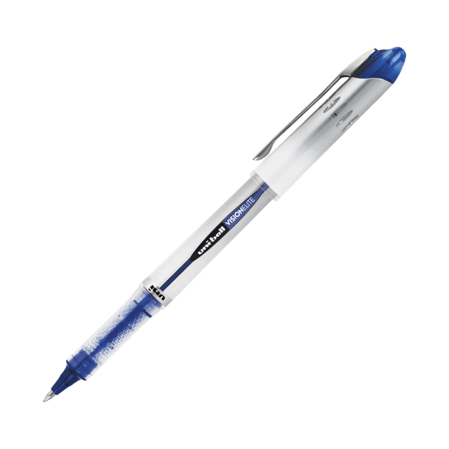 MITSUBISHI PENCIL CO.UK LTD Uni-Ball 69024 uniball Vision Elite Rollerball Pen, Bold Point, 0.8 mm, Light Gray Barrel, Blue Ink