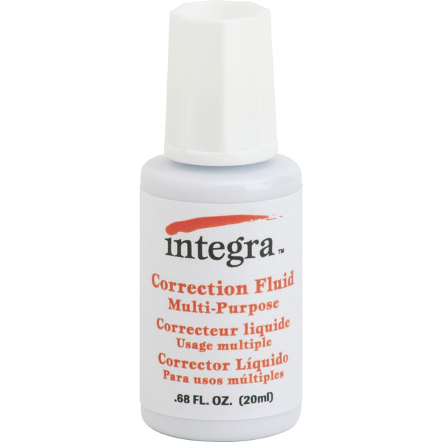 INTEGRA INC 01539 Integra Multipurpose Correction Fluid - Brush Applicator - 22 mL - White - 1 Each