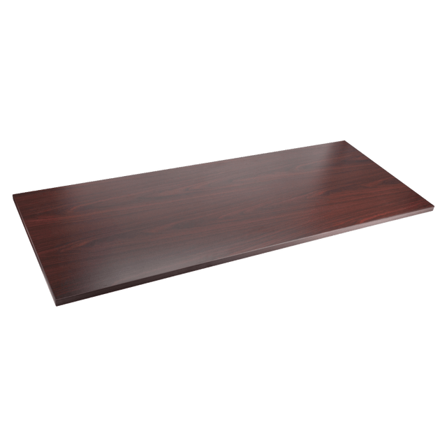SP RICHARDS Lorell 59607  Quadro Sit-To-Stand Laminate Table Top, 72inW x 24inD, Mahogany