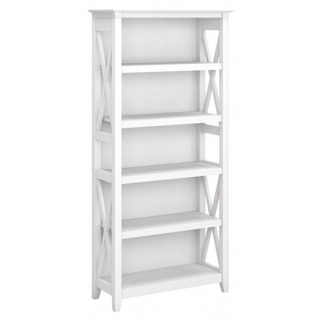 BUSH INDUSTRIES INC. KWB132WT-03 Bush Business Furniture Key West 66inH 5-Shelf Bookcase, Pure White Oak, Standard Delivery