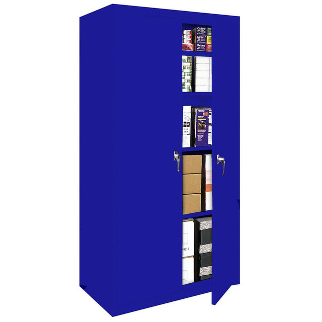 Steel Cabinets USA FS-30-BL Storage Cabinets; Cabinet Type: Fixed Shelf; Lockable Storage ; Cabinet Material: Steel ; Width (Inch): 30in ; Depth (Inch): 18in ; Cabinet Door Style: Standard ; Height (Inch): 72in