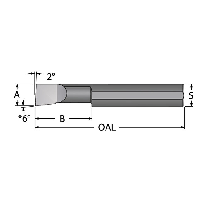 Scientific Cutting Tools B200700 Boring Bar: 0.2" Min Bore, 0.7" Max Depth, Right Hand Cut, Submicron Solid Carbide