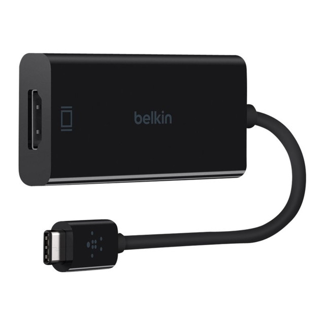 BELKIN, INC. B2B144-BLK Belkin USB-C to HDMI Adapter Cable, 4k, video adapter - black - Thunderbolt 3/DisplayPort - 1 Pack - 1 x USB Type C Male - 1 x HDMI HDMI 2.0 Female - 4096 x 2160 Supported - Black