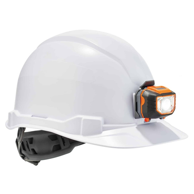 ERGODYNE CORPORATION 60142 Ergodyne Skullerz 8970LED Class E Cap-Style Hard Hat And LED Light With Ratchet Suspension, White ERGODYNE CORPORATION 60142 Ergodyne Skullerz 8970LED Class E Cap-Style Hard Hat And LED Light With Ratchet Suspension, White