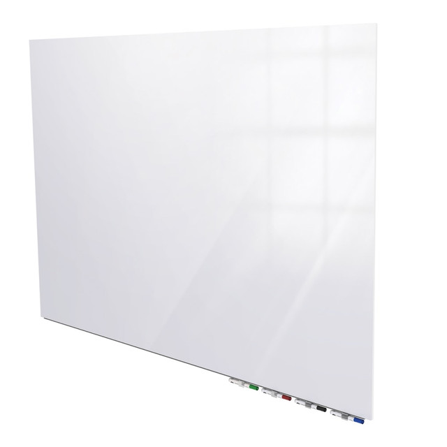 GHENT MANUFACTURING INC. ARIASM48WH Ghent Aria Low-Profile Magnetic Glass Unframed Dry-Erase Whiteboard, 48in x 96in, White