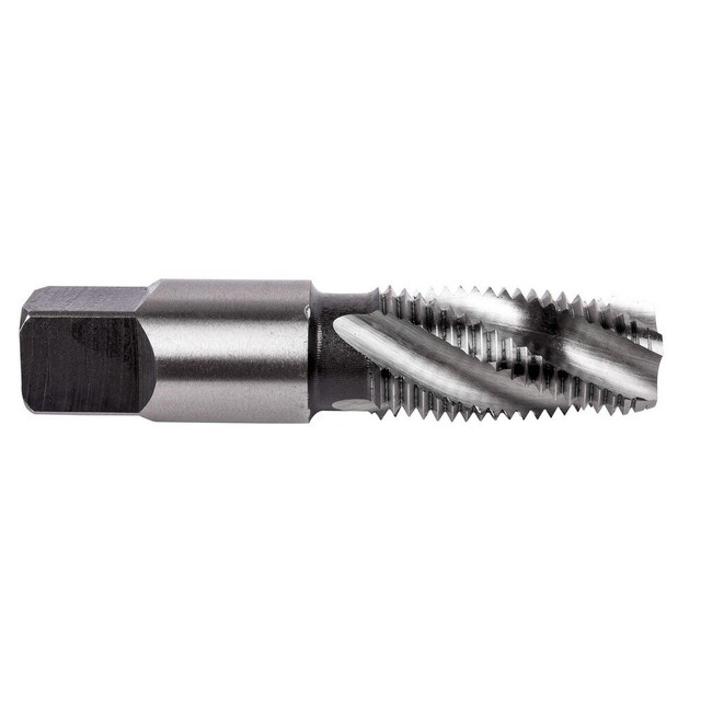 Union Butterfield 6006850 1/4-18 NPTF, 30° Helix, 4 Flutes, Taper Chamfer, Bright Finish, High Speed Steel, Spiral Flute Pipe Tap