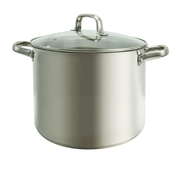 GIBSON OVERSEAS INC. 995105776M Oster Adenmore Stock Pot, 12-Quart, Silver GIBSON OVERSEAS INC. 995105776M Oster Adenmore Stock Pot, 12-Quart, Silver