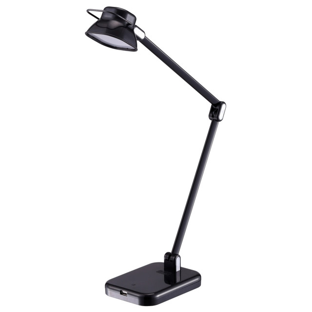 BLACK & DECKER/INDUS. CONST. LED5NOV-BLK Black+Decker PureOptics Elate Dual-Arm LED Desk Task Lamp, Adjustable, 21inH, Black