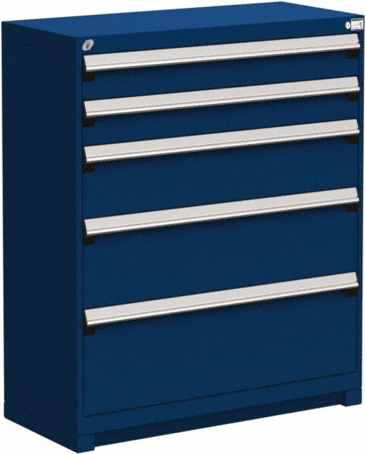 Rousseau Metal R5AJG-4405-055 5 Drawer Avalanche Blue Steel Modular Storage Cabinet