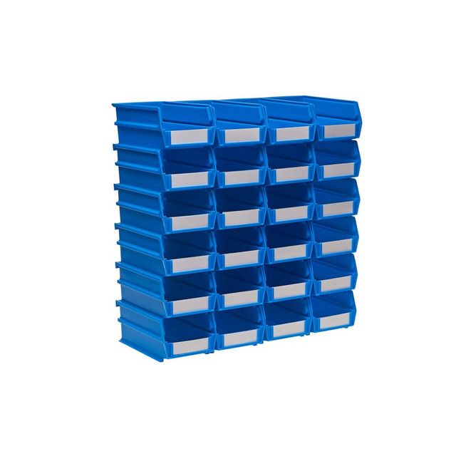 Triton Products 3-220B Plastic Hopper Stacking Bin: Blue, 6-3/4 x 2-13/16 x 3-9/16"