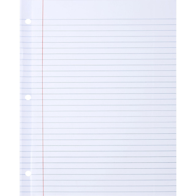 SP RICHARDS WB213R Sparco Mylar-Reinforced Wide-Ruled Filler Paper, Letter Size, 20 Lb, White, Pack Of 100 Sheets