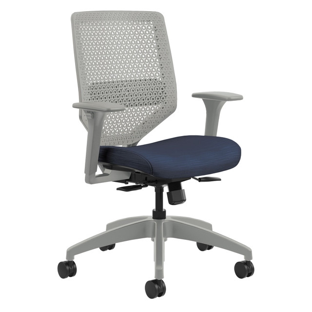 HNI CORPORATION HON HONSVR1AILC90TK  Solve Fabric Mid-Back Task Chair, Midnight/Titanium