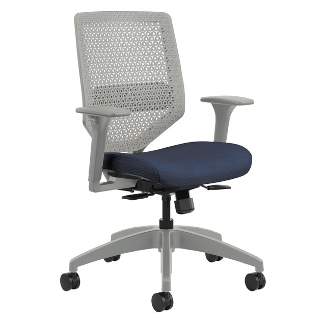 HNI CORPORATION HONSVR1AILC90TK HON Solve Fabric Mid-Back Task Chair, Midnight/Titanium