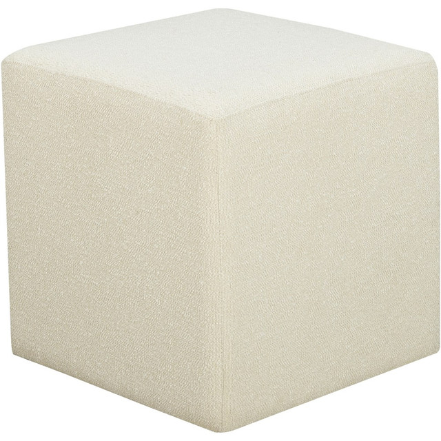 LIFESTYLE SOLUTIONS INC. 510A002SNO Lifestyle Solutions Brady Fabric Ottoman, 19inH x 18inW x 18inD, Ivory