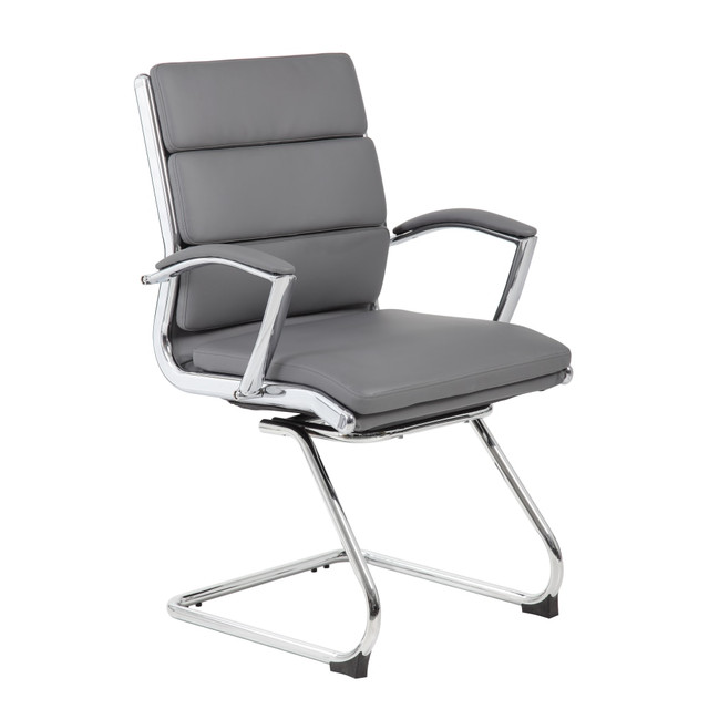 NORSTAR OFFICE PRODUCTS INC. B9479-GY Boss Office Products Ergonomic Guest Chair, Gray/Chrome/Gray NORSTAR OFFICE PRODUCTS INC. B9479-GY Boss Office Products Ergonomic Guest Chair, Gray/Chrome/Gray