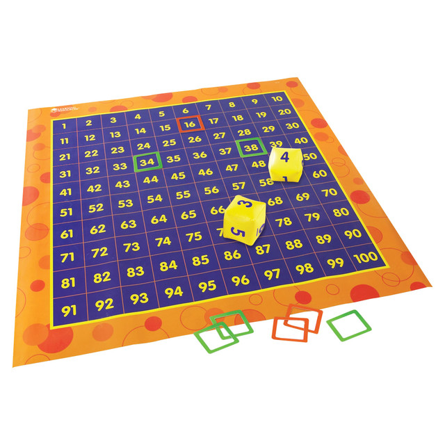 LEARNING RESOURCES, INC. LER1100 Learning Resources Hip Hoppin Hundred Mat, Kindergarten - Grade 2