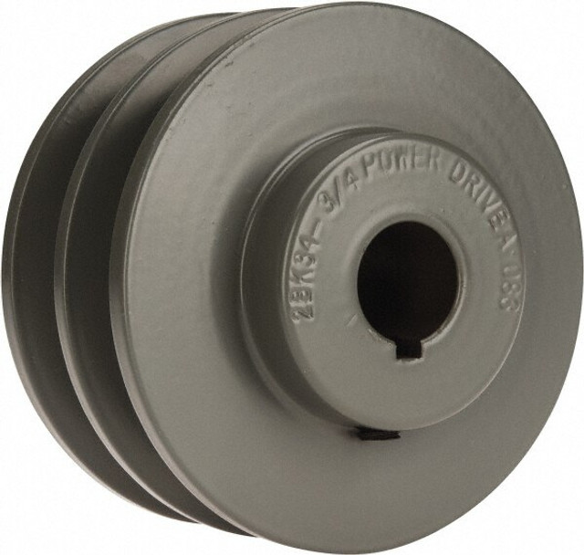 Value Collection 2BK34-3/4 3/4" Bore Diam, 3.55" OD, Finished Bore Two Groove Sheave