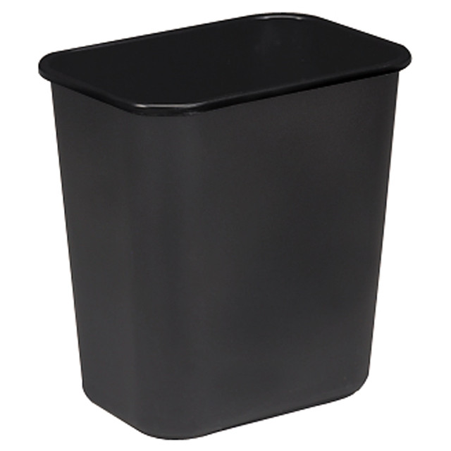 SP RICHARDS 02160 Sparco Rectangular Wastebasket, 7 Gallons, 15in x 14 1/2in, Black