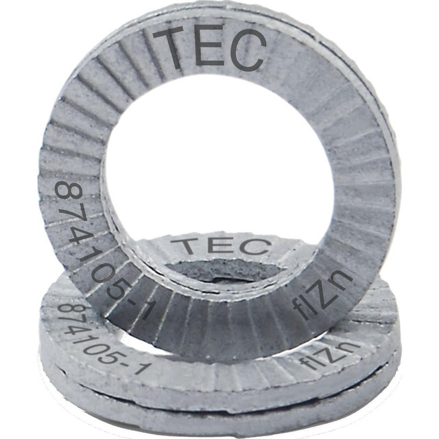 TEC Series TEC-3/4-100 Wedge Lock Washer: 1.209" OD, 0.787" ID, Steel, SCM35 & 4130, Zinc-Plated