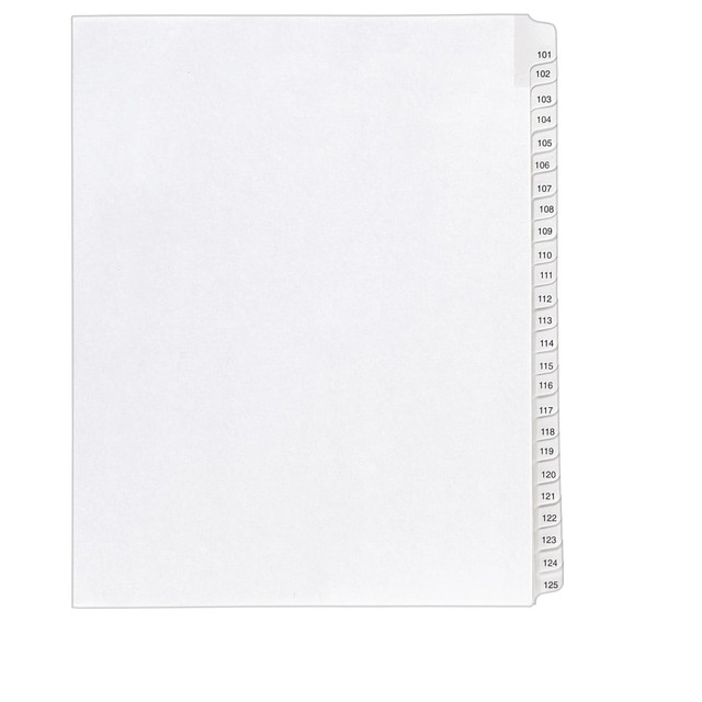 AVERY PRODUCTS CORPORATION 01705 Avery Allstate Style Collated Legal Dividers, Letter Size, White, 101-125 Tab, 1 Set