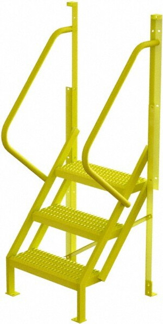 TRI-ARC UCL5003242 3-Step Ladder: Steel, 72" OAH