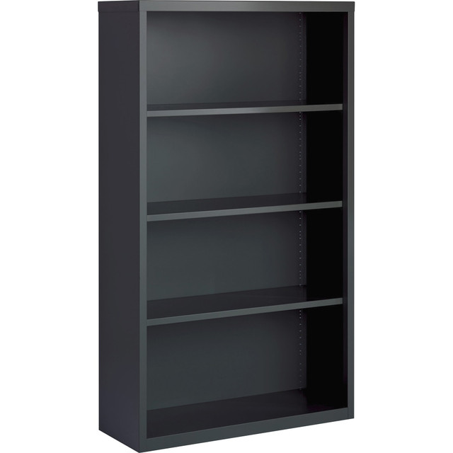 SP RICHARDS LLR59693 Lorell Fortress Steel 60inH 4-Shelf Bookcase, Charcoal SP RICHARDS LLR59693 Lorell Fortress Steel 60inH 4-Shelf Bookcase, Charcoal