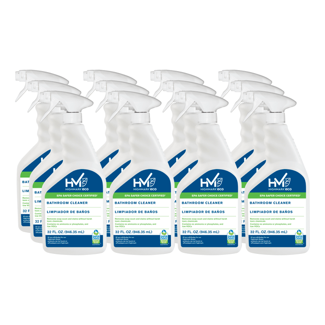 OFFICE DEPOT 505RTU Highmark ECO Ready-To-Use Bathroom Cleaner, 32 Oz, Case Of 12 Bottles