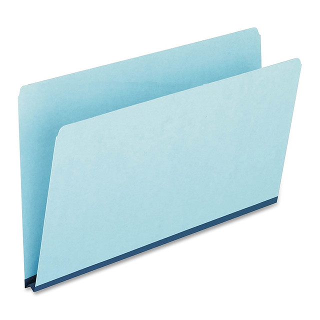 ESSELTE CORP Oxford 9300  Straight-Cut Pressboard Top-Tab File Folders, Legal Size, 65% Recycled, Blue, Box Of 25
