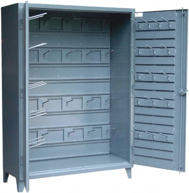 Strong Hold 36BB240W/Hooks Locking Storage Cabinet: 36" Wide, 24" Deep, 78" High