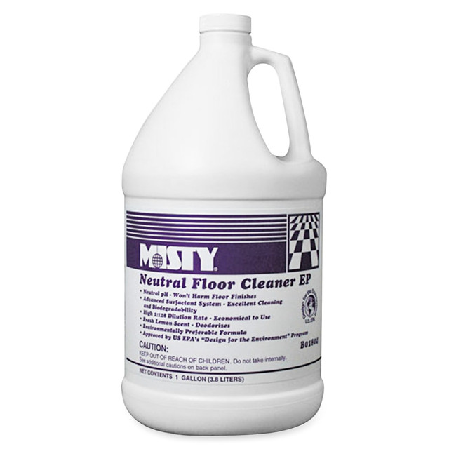 ZEP INC. 1033704CT MISTY Neutral Floor Cleaner - For Multi Surface - Concentrate - Liquid - 128 fl oz (4 quart) - Lemon Scent Width - 4 / Carton - Pleasant Scent - Green ZEP INC. 1033704CT MISTY Neutral Floor Cleaner - For Multi Surface - Concentrate - Liquid - 128 fl oz (4 quart) - Lemon Scent Width - 4 / Carton - Pleasant Scent - Green