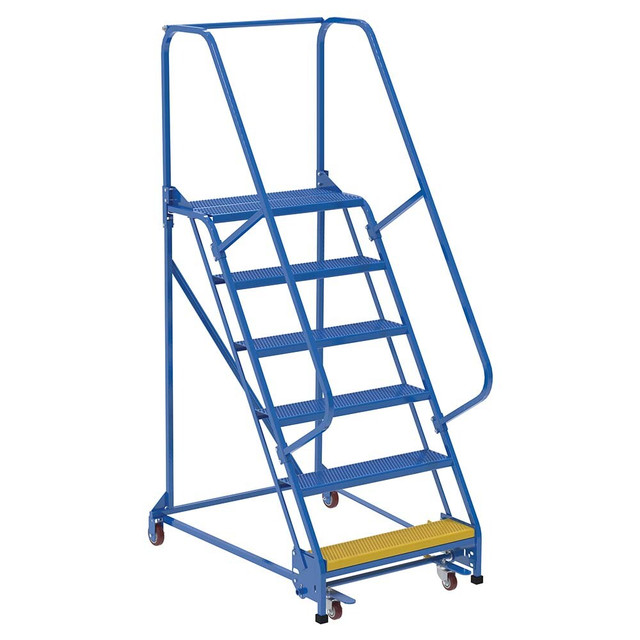 Vestil LAD-PW-32-6-P 6-Step Steel Step Ladder: Type IA, 90" High