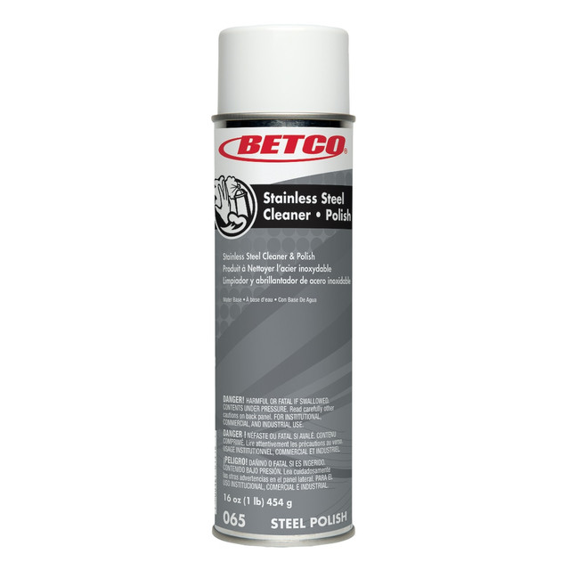 BETCO CORPORATION 0652300 Betco Aerosol Stainless Steel Cleaner And Polish, 17 Oz Can, Case Of 12 BETCO CORPORATION 0652300 Betco Aerosol Stainless Steel Cleaner And Polish, 17 Oz Can, Case Of 12