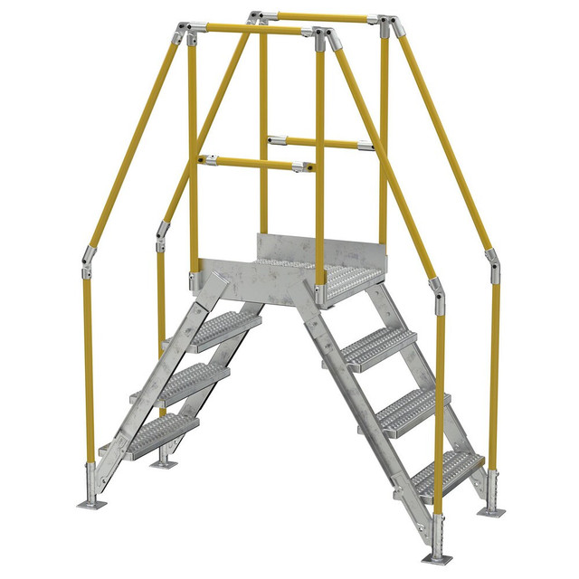 Vestil COL-4-36-14-HDG Rolling Ladder: Type IA, 40" Platform, 500 lb Capacity, 4 Step, 29-1/4" Base