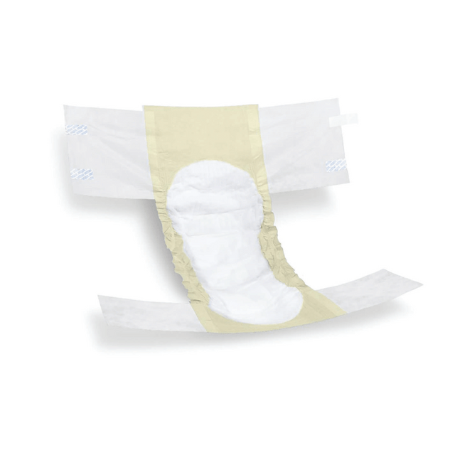MEDLINE INDUSTRIES, INC. FITEXTRAXLG FitRight Extra Disposable Briefs, X-Large, White/Yellow, 20 Briefs Per Bag, Case Of 4 Bags