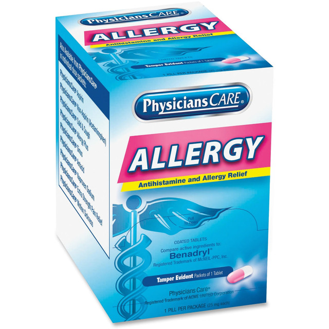 ACME UNITED CORPORATION 90036 PhysiciansCare Allergy Relief Tablets, Box of 50 ACME UNITED CORPORATION 90036 PhysiciansCare Allergy Relief Tablets, Box of 50