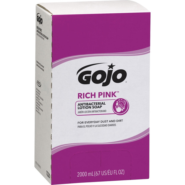 GOJO INDUSTRIES INC 722004 Gojo Rich Pink Antibacterial Lotion Hand Soap, Floral Scent, 67.63 Oz. GOJO INDUSTRIES INC 722004 Gojo Rich Pink Antibacterial Lotion Hand Soap, Floral Scent, 67.63 Oz.