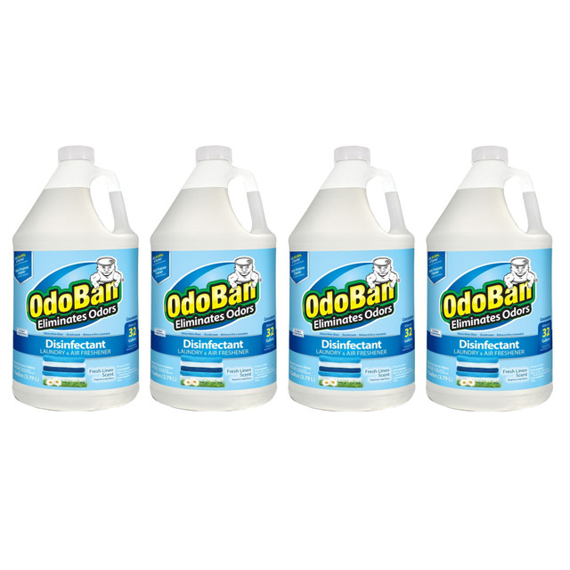 CLEAN CONTROL CORPORATION 911701G4-OD OdoBan Odor Eliminator Disinfectant Concentrate, Fresh Linen Scent, 128 Oz, Case Of 4 Bottles CLEAN CONTROL CORPORATION 911701G4-OD OdoBan Odor Eliminator Disinfectant Concentrate, Fresh Linen Scent, 128 Oz, Case Of 4 Bottles